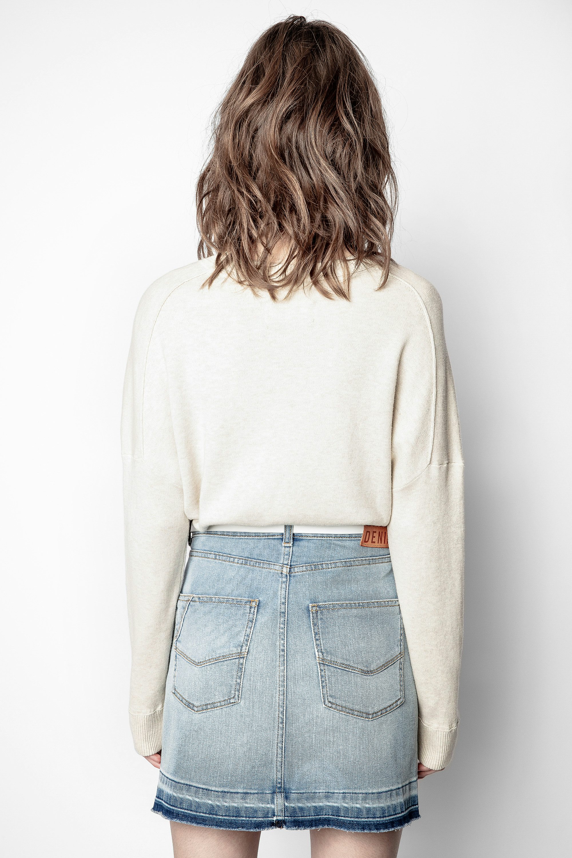 Pull Brumy - Pull beige en coton  biologique femme.